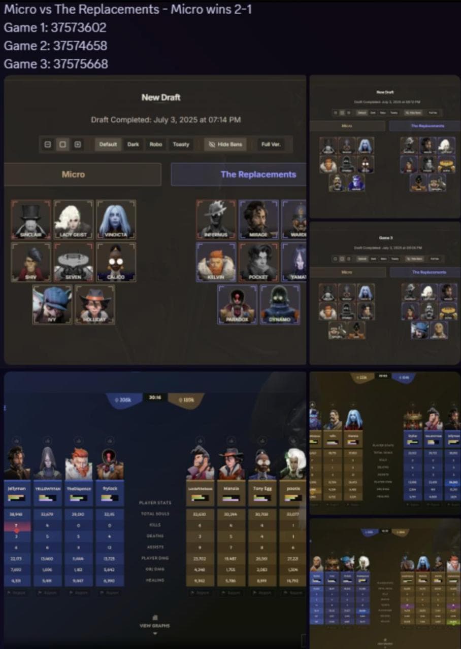 Example DSI Rulebook Match Result Submission